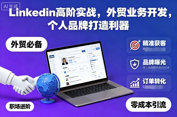 外贸业务开发与个人品牌打造利器:Linkedin高阶实战指南-网赚项目资源库