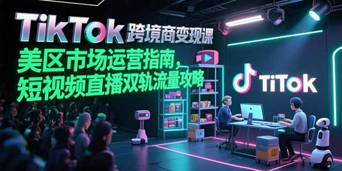 TikTok跨境电商变现课程：美区市场运营与短视频直播流量攻略-网赚项目资源库