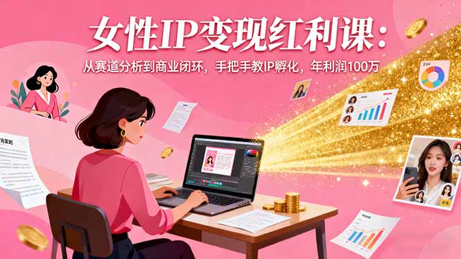 女性IP变现实战课程:揭秘盈利模式,手把手孵化IP,年赚百万秘诀-网赚项目资源库