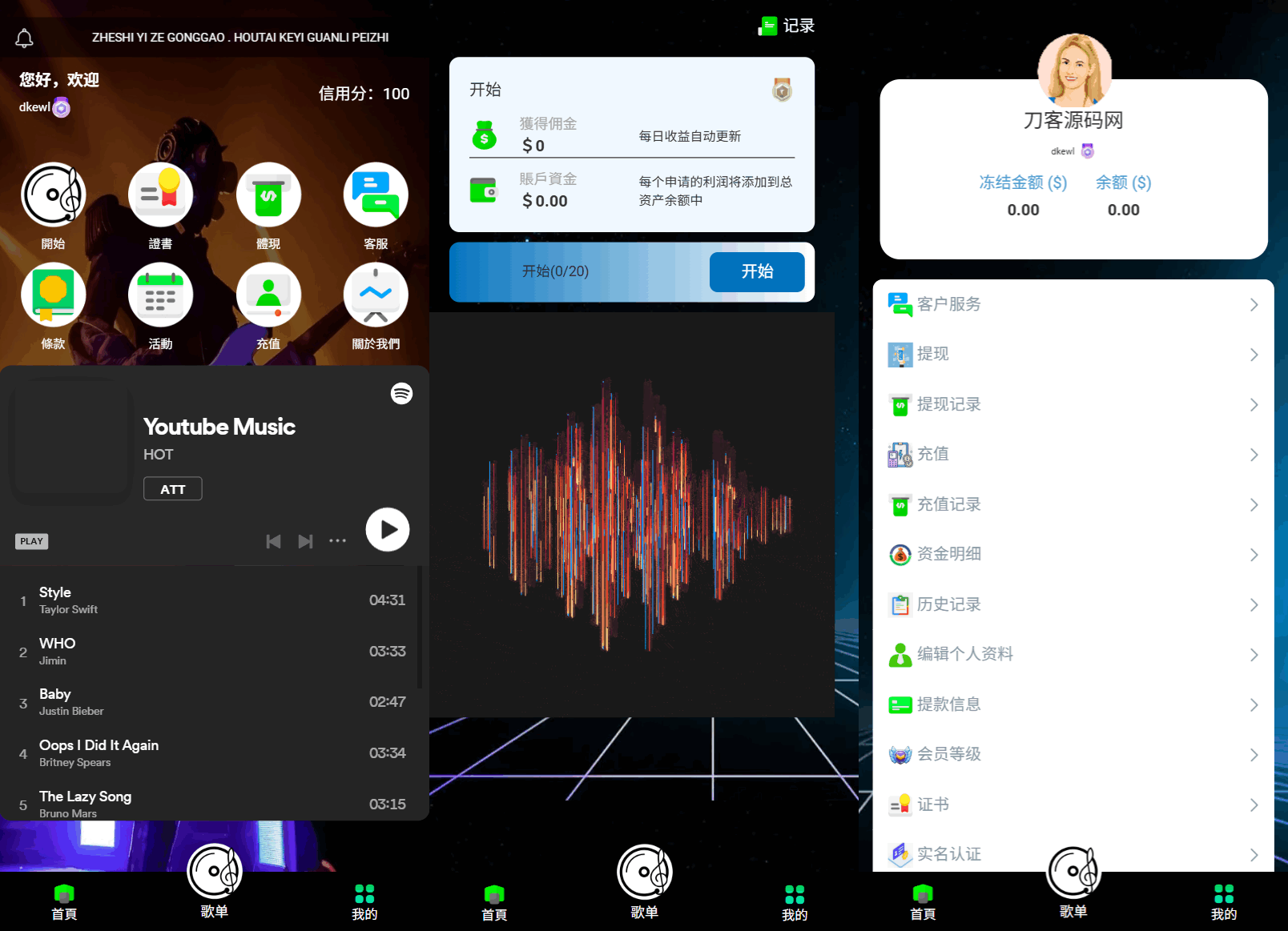 海外多语言音乐刷单源码：连单卡单、叠加组规则、前端HTML、后端PHP-网赚项目资源库