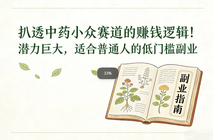 揭秘中药小众市场赚钱策略,低门槛副业,普通人也能轻松上手-网赚项目资源库