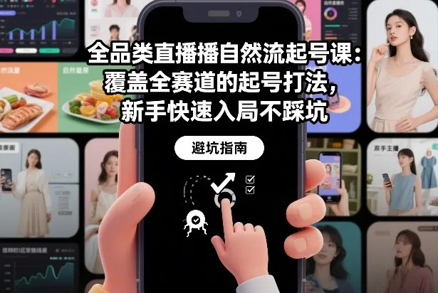 全品类直播起号技巧：新手快速入局，避免踩坑-网赚项目资源库