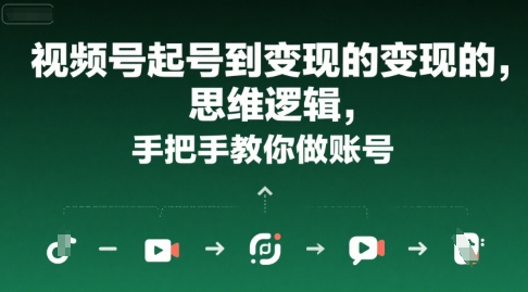 视频号起号到变现的完整流程，手把手教你打造优质账号-网赚项目资源库