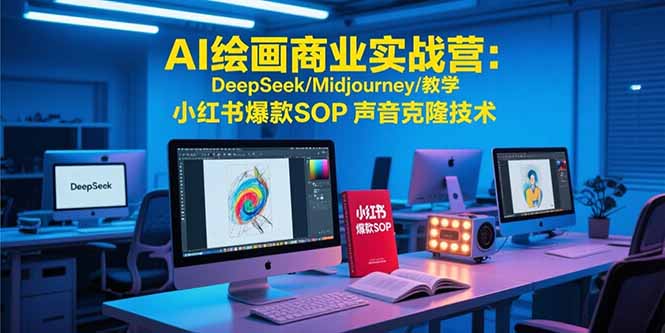 AI绘画商业实战营：DeepSeek/Midjourney/教学 小红书爆款SOP 声音克隆技术-网赚项目资源库