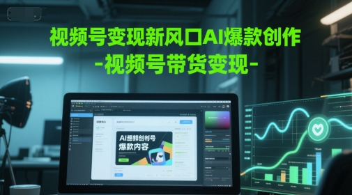 AI爆款视频号带货变现新策略-网赚项目资源库