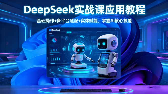 DeepSeek实战课应用教程:基础操作、多平台适配与实体赋能,掌握AI核心技能-网赚项目资源库