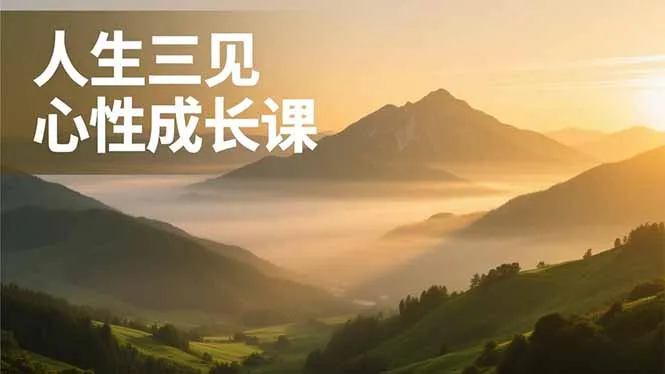 人生三见心性成长课：探索自我，理解人性，实现内在富足-网赚项目资源库