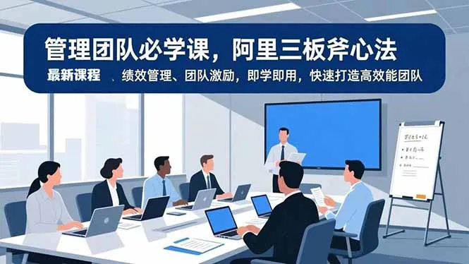 高效团队打造：阿里三板斧心法、绩效管理与团队激励，即学即用-网赚项目资源库