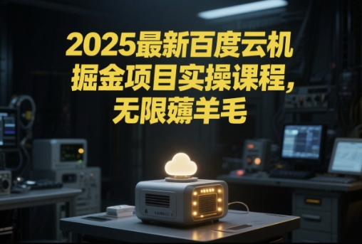 2025年百度云机掘金项目实操课程：单窗口保底5-10元月收益，揭秘高收益技巧-网赚项目资源库