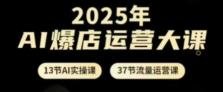 2025年AI爆店运营大课,13节AI实操+37节流量运营课程-网赚项目资源库