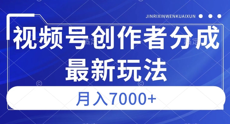 视频号广告收益新策略：简单制作，月入3000+【揭秘】-网赚项目资源库