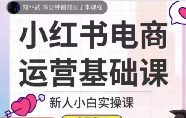 小红书电商运营基础实操课，新手小白必学-网赚项目资源库