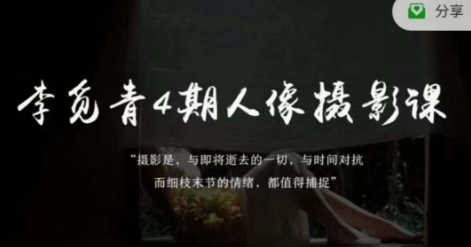 李觅青4期人像摄影线上课：审美、前期策划、拍摄、精修与调色技巧-网赚项目资源库