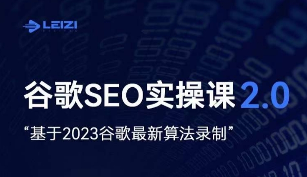 雷子·谷歌SEO 2.0实战课程：独立站询盘自由必备，基于2023谷歌最新算法录制-网赚项目资源库
