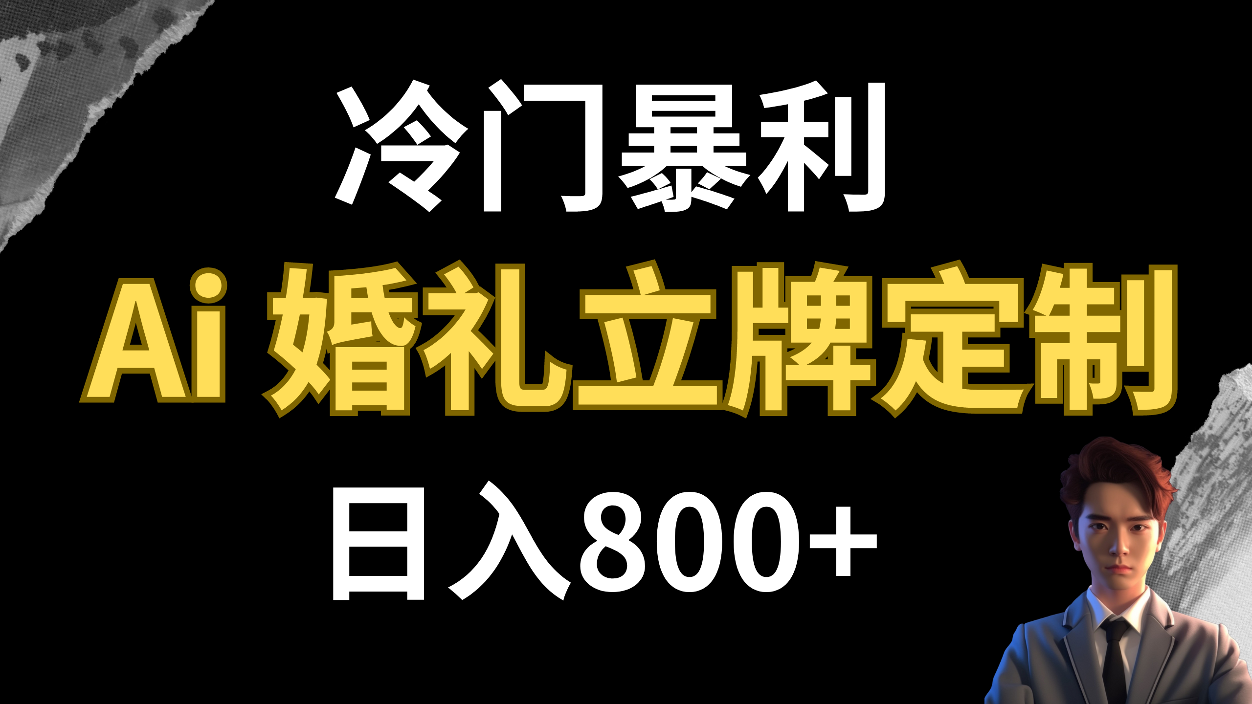 （7770期）冷门暴利项目 AI婚礼立牌定制 日入800+-网赚项目资源库