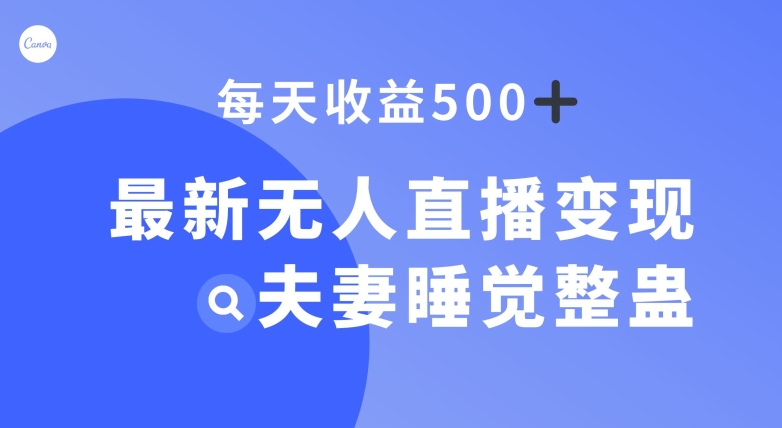 最新无人直播变现技巧:夫妻整蛊赚钱,日入500+【揭秘】-网赚项目资源库