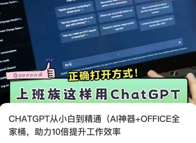 从新手到高手：CHATGPT与Office全家桶，提升工作效率10倍-网赚项目资源库
