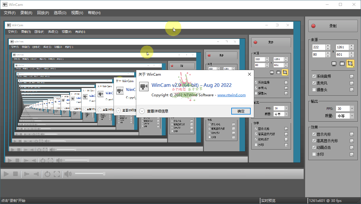 WinCAM屏幕录像v3.7.0中文版下载-网赚项目资源库
