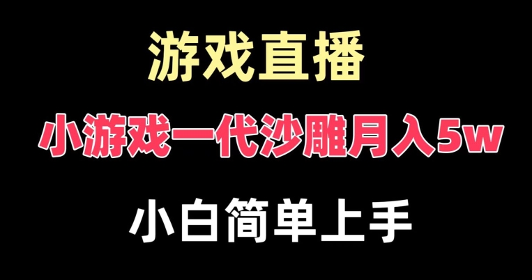 月入5万！玩小游戏轻松变现，高级保姆式教学快速拿结果-网赚项目资源库