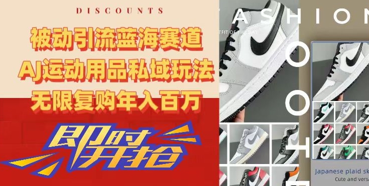 AJ运动用品私域营销策略：年入百万的被动引流蓝海-网赚项目资源库
