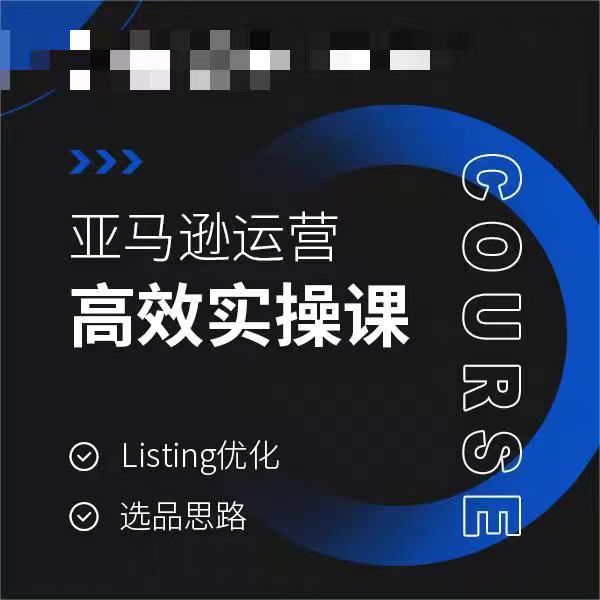 亚马逊运营高效实操课程：Listing优化与选品策略-网赚项目资源库