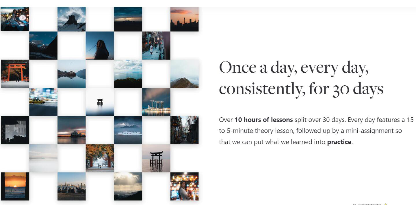 Pat Kay的30天摄影基础速成课程：中英字幕，30节课-网赚项目资源库