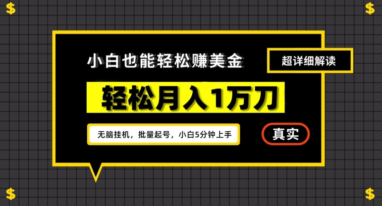 谷歌广告挂机月入1万刀，无脑操作多号-网赚项目资源库