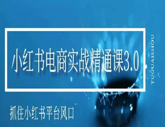 小红书电商实战精通课3.0：抓住平台风口，实现盈利机会-网赚项目资源库