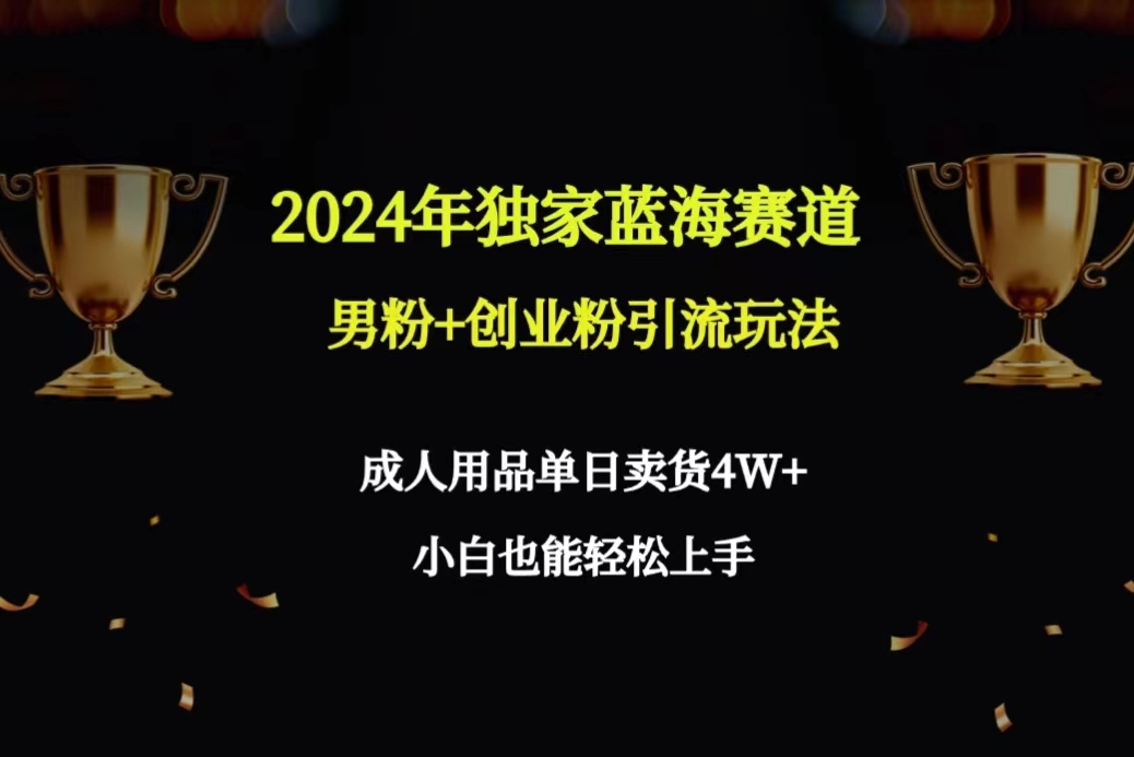 2024年独家蓝海赛道：成人用品单日卖货4W+保姆教程-网赚项目资源库