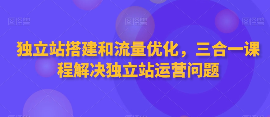 独立站搭建与流量优化：一站式课程，解决运营难题-网赚项目资源库