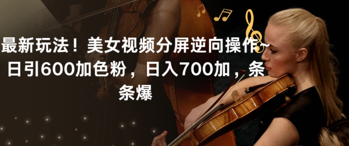 揭秘最新视频分屏技巧，日增粉丝600+，月入700+，轻松爆红！-网赚项目资源库