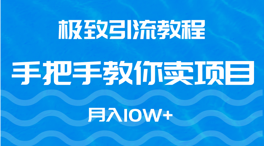 揭秘月入10万+的引流秘籍,手把手教你卖项目-网赚项目资源库