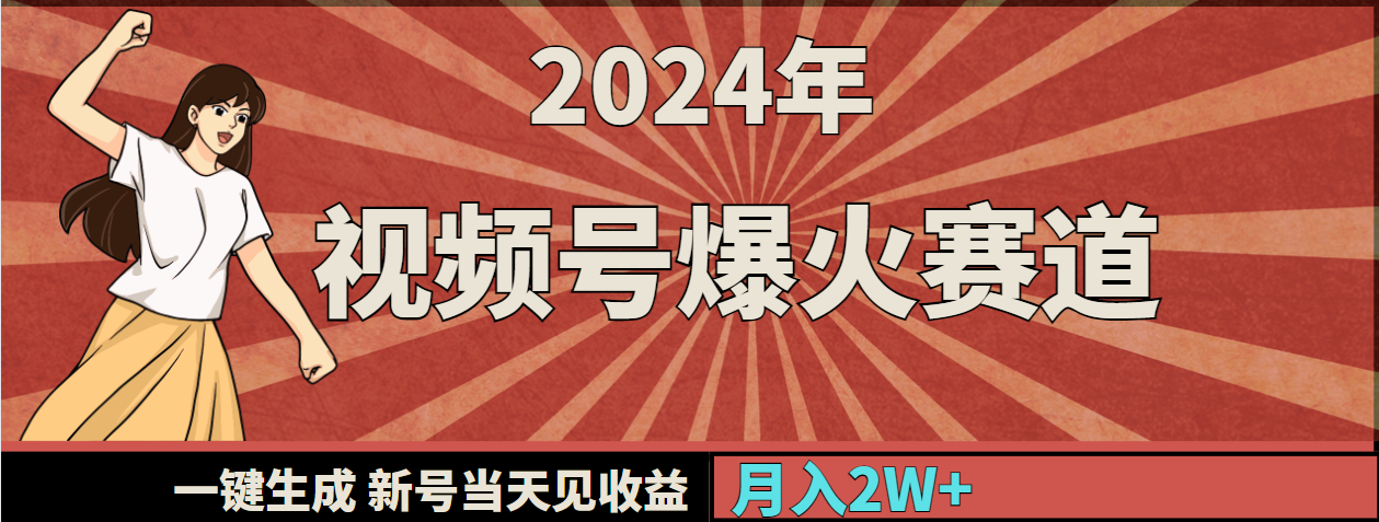 2024年视频号赚钱秘籍，新号快速盈利，月入过万不是梦-网赚项目资源库