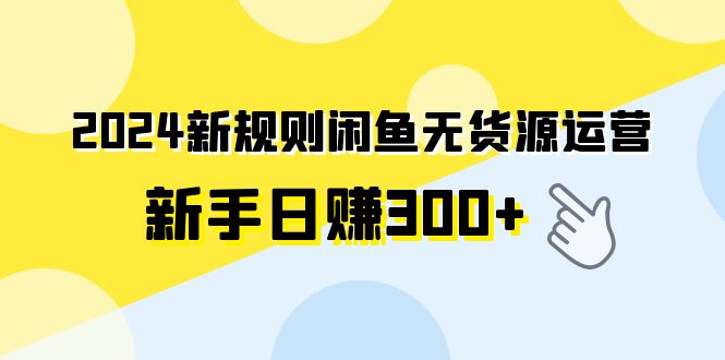 2024年新规则下，闲鱼无货源运营新手日赚300+-网赚项目资源库
