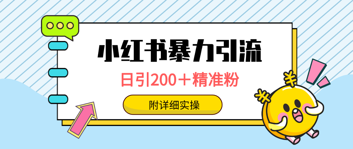 小红书高效引流技巧：日增200+精准粉丝，一键触达上万用户，实操指南-网赚项目资源库