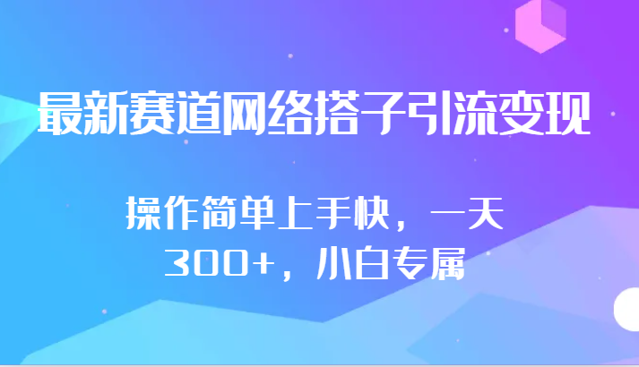 最新网络搭子引流变现教程，小白也能轻松日入300+！-网赚项目资源库