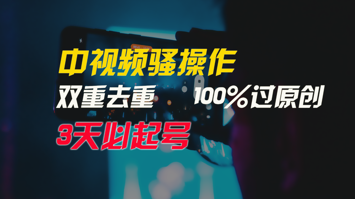 标题：【视频原创技巧】3天快速起号，月入3W+，100%去重原创-网赚项目资源库