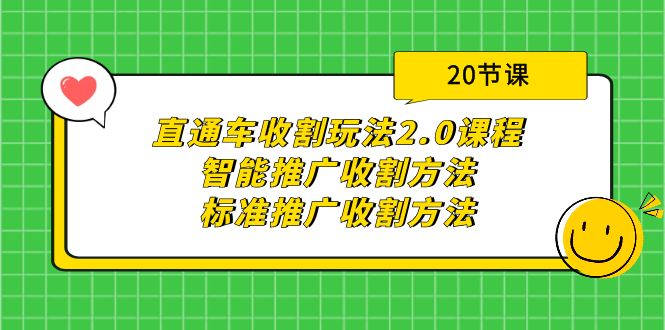 直通车收割玩法2.0课程:智能+标准推广方法(20节)-网赚项目资源库