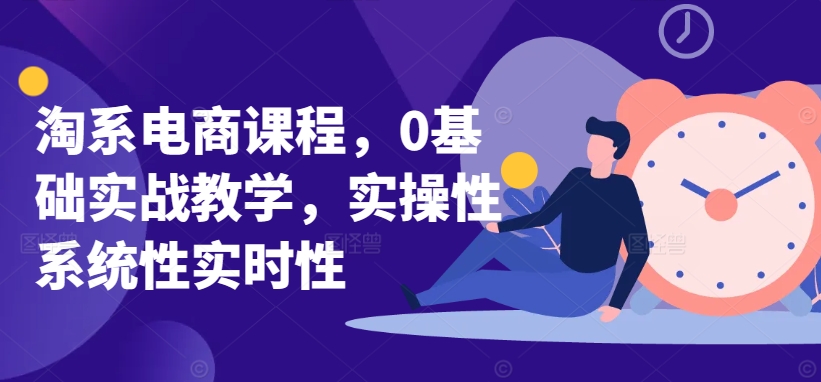 淘系电商实战课程：零基础到精通，实时操作与系统教学-网赚项目资源库