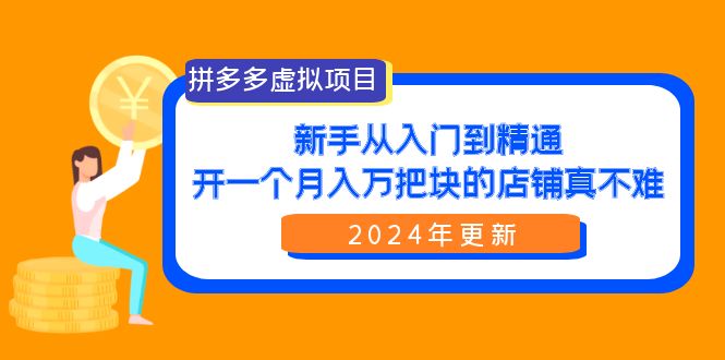 拼多多虚拟项目入门到精通：月入过万，24年更新版教程-网赚项目资源库
