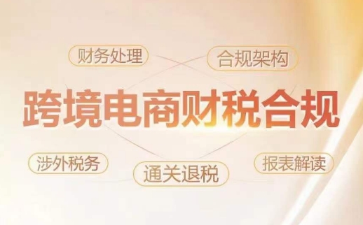 跨境老板财税合规特训营:规避风险,提升利润-网赚项目资源库