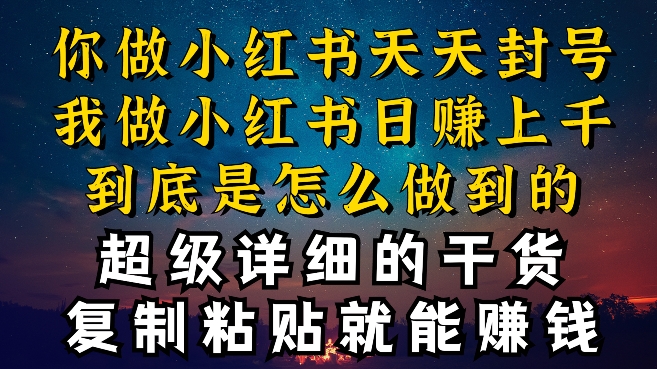 小红书引流私域变现技巧：为何我日引数十人，你却频繁封号？-网赚项目资源库