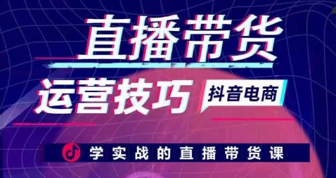 直播带货运营技巧实战课程-网赚项目资源库