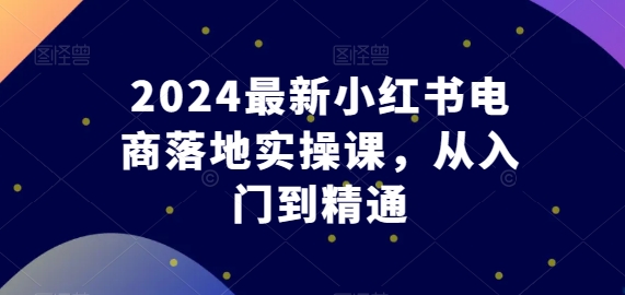 2024小红书电商实操课程:从入门到精通-网赚项目资源库