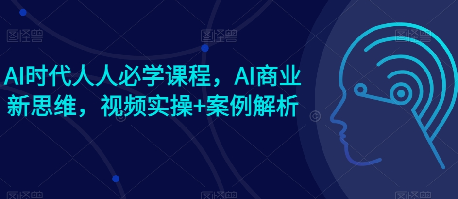 AI时代必备课程：掌握AI商业新思维，视频实操+案例解析【附赠AI商业爆款案例】-网赚项目资源库