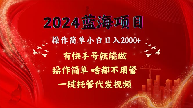 2024年蓝海项目：网盘拉新，简单操作日入2000+，一键托管代发视频-网赚项目资源库