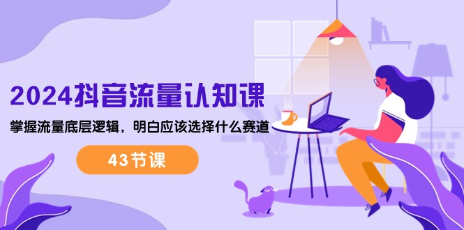 2024抖音流量认知课：掌握流量底层逻辑，选择适合的赛道（共43节）-网赚项目资源库