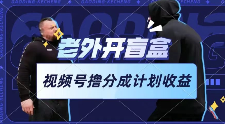 老外开盲盒视频收益计划，新手小白轻松上手，每天一小时撸收益-网赚项目资源库