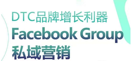 DTC品牌增长秘籍：Facebook Group私域营销策略-网赚项目资源库