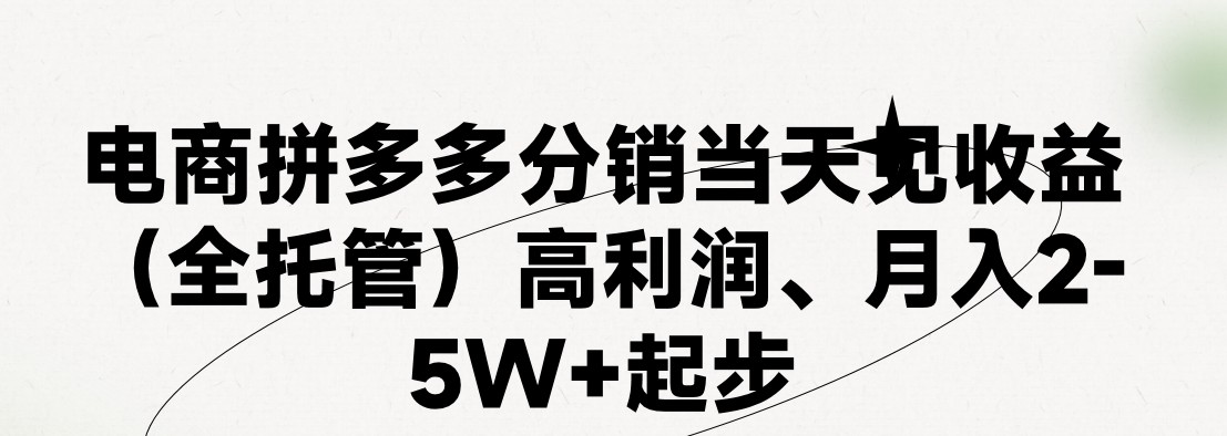 拼多多最新模式日赚4K+，两天销量破百单，无学费、老运营代操、小白福音-网赚项目资源库